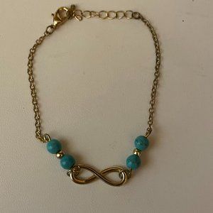Blue Turquoise Color Bead Bracelet